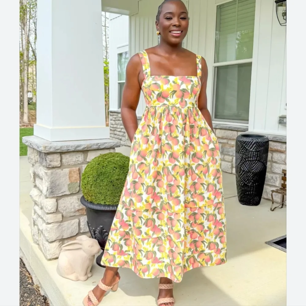 J Crew Cotton Poplin Squareneck Midi Dress Petite Size 2  CJ529 NWT Peaches